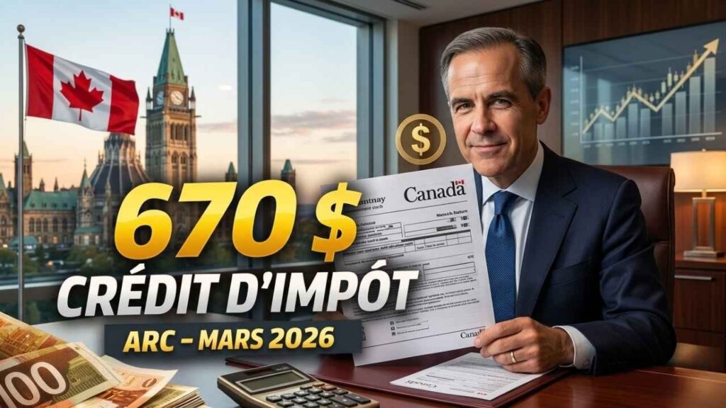 Paiement de crédit d’impôt ARC 670 $ mars 2026 : détails complets et critères d’admissibilité