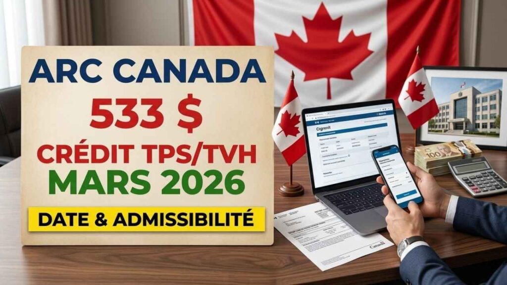 Crédit TPS/TVH 533 $ mars 2026 : date de paiement et détails complets