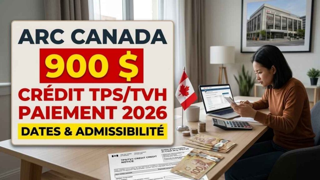 Crédit TPS/TVH 2026 : jusqu’à 900 $ — dates de paiement et critères d’admissibilité