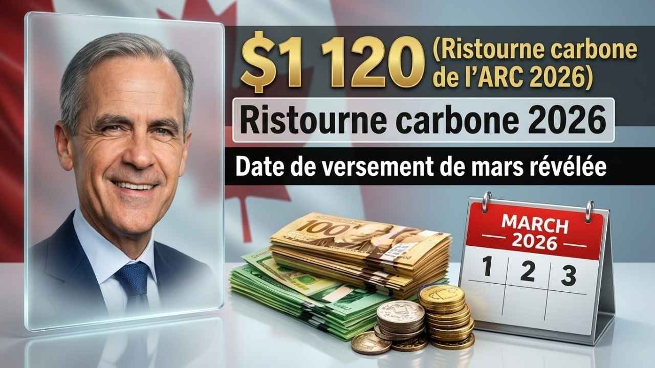 Rebate carbone de 1 120 $ avril 2026 : confirmation pour les ménages canadiens