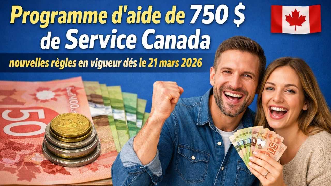 Programme d’aide de 750 $ de Service Canada : nouvelles règles en vigueur dès le 21 mars 2026